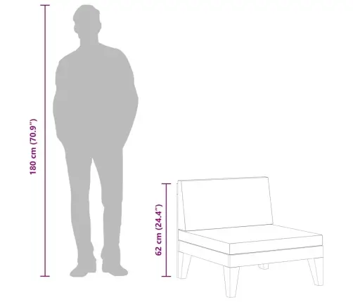 Vidējais Dīvāns Ar Tumši Pelēkiem Matračiem, Akācijas Koks Vidaxl