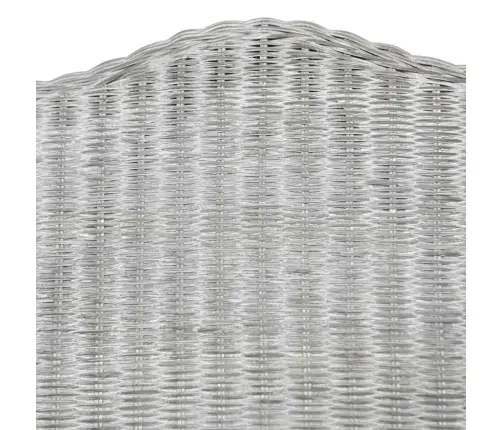 Dīvāns Ar Matraci, Pelēks, Dabīga Rotangpalma Un Lins Vidaxl