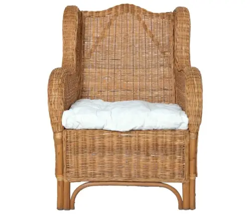 Dīvāns Ar Matraci, Gaiši Brūns, Dabīga Rotangpalma Un Lins Vidaxl