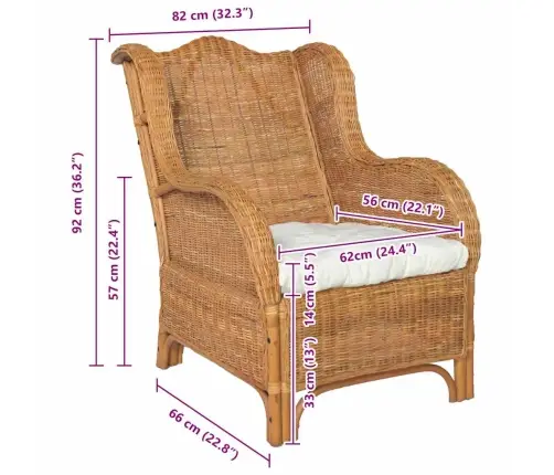 Dīvāns Ar Matraci, Gaiši Brūns, Dabīga Rotangpalma Un Lins Vidaxl