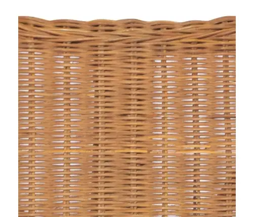 Divvietīgs Dīvāns, Gaiši Brūns, Dabīga Rotangpalma Un Lins Vidaxl