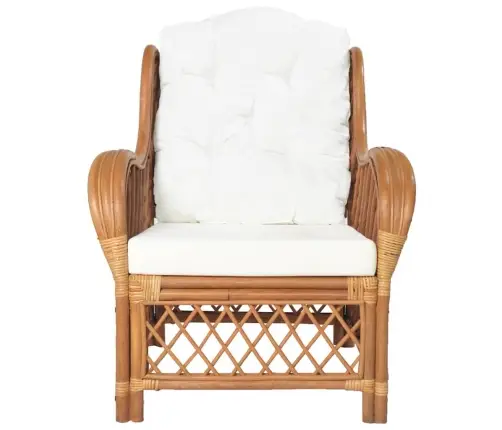 Krėslas Su Pagalvėle, Šviesiai Rudas, Natūralus Ratanas/Linas