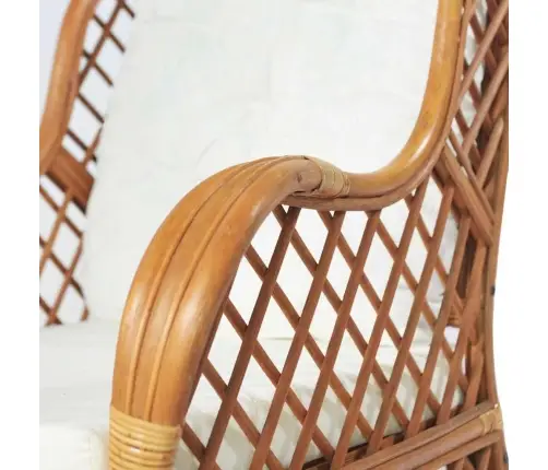 Krėslas Su Pagalvėle, Šviesiai Rudas, Natūralus Ratanas/Linas