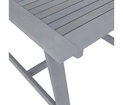 Sodo Valgomojo Stalas, Pilkas, 88X88X74cm Akacijos Masyvas