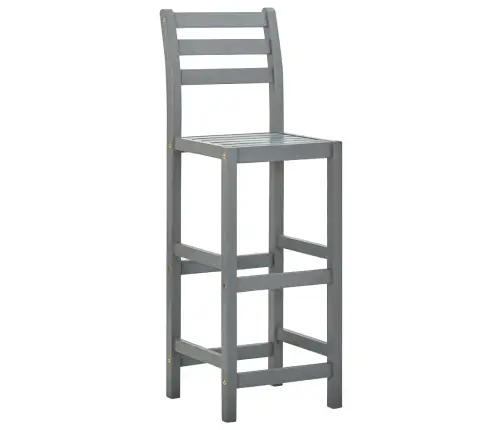 Baro Taburetės, 4Vnt., Pilkos, Akacijos Medienos Masyvas