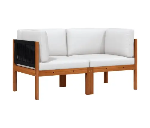 Dārza Stūra Dīvāni, 2 Gab., Ar Spilveniem, Akācijas Koks Un Virve Vidaxl