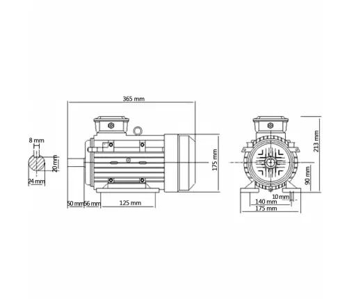 Trīsfāžu Motors, Alumīnijs, 2,2 Kw/3 Zs, 2 Poli, 2840 Apgr./Min Vidaxl