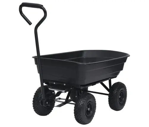 Dārza Ratiņi, 300 Kg, 75 L, Melni Vidaxl