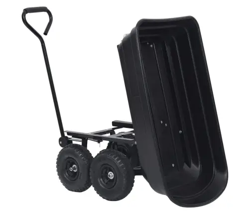 Dārza Ratiņi, 300 Kg, 75 L, Melni Vidaxl