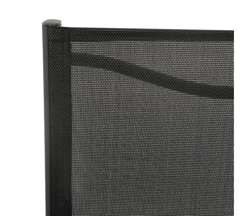 Dārza Krēsli, 4 Gab., Antracītpelēks Tērauds, Melns Tekstilēns Vidaxl