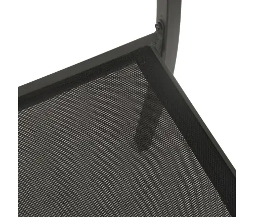 Dārza Krēsli, 4 Gab., Antracītpelēks Tērauds, Melns Tekstilēns Vidaxl