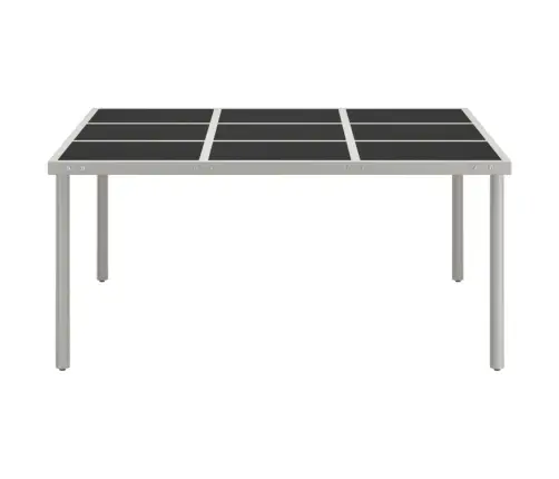 Dārza Galds, 170X170X74,5 Cm, Stikls Un Tērauds Vidaxl