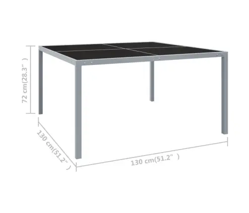 Aialaud, 130 X 130 X 72 cm Hall, Teras Ja Klaas