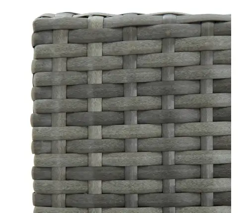 Dārza Bāra Krēsli Ar Matračiem, 2 Gab., Pelēka Pe Rotangpalma Vidaxl