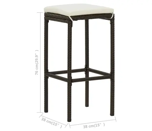 Baaripukid Istmepatjadega, 3 Tk, Pruun, Polürotang