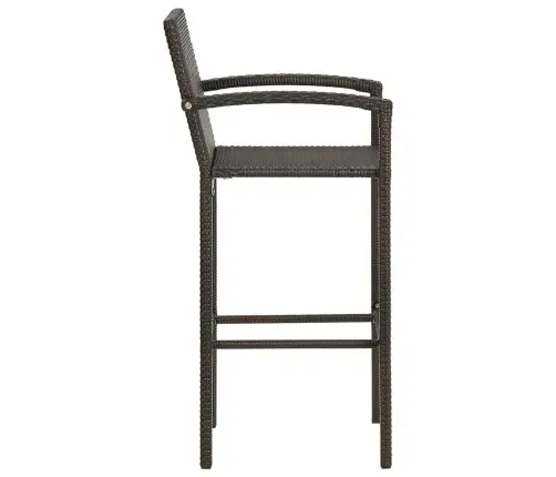 Bāra Krēsli, 2 Gab., Brūna Pe Rotangpalma Vidaxl