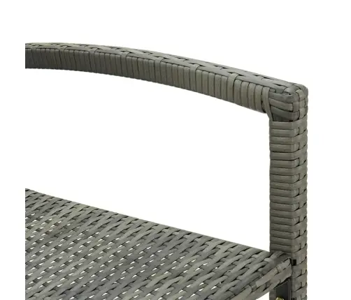 Baro Taburetės, 2Vnt., Pilkos Spalvos, Poliratanas