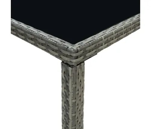 Dārza Bāra Galds, Pelēks, 130X60X110Cm, Pe Rotangpalma, Stikls Vidaxl Dārza Bāra Galds, Pelēks, 130X60X110Cm, Pe Rotangpalma, Stikls Vidaxl