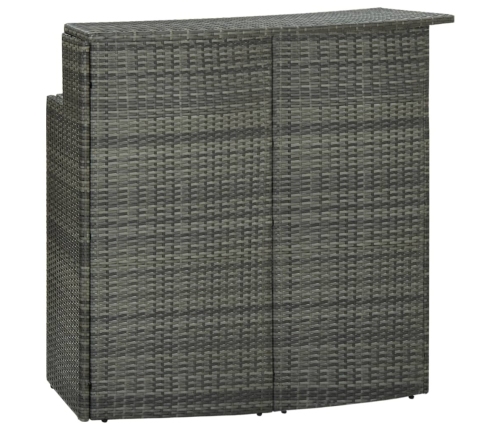 Dārza Bāra Galds, Pelēks, 120X55X110 Cm, Pe Rotangpalma Vidaxl