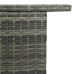 Dārza Bāra Galds, Pelēks, 120X55X110 Cm, Pe Rotangpalma Vidaxl