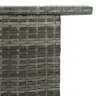 Dārza Bāra Galds, Pelēks, 120X55X110 Cm, Pe Rotangpalma Vidaxl