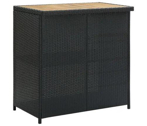 3-Daļīgs Bāra Mēbeļu Komplekts, Pe Rotangpalma, Melns Vidaxl