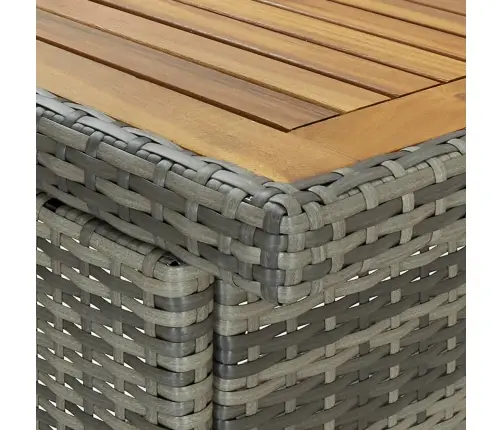 3-Daļīgs Bāra Mēbeļu Komplekts, Pe Rotangpalma, Pelēks Vidaxl