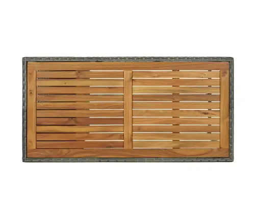 Bāra Galds Ar Plauktiem, 120X60X110 Cm, Pelēka Pe Rotangpalma Vidaxl