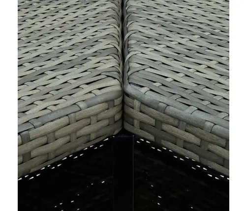 Stūra Bāra Galds, Pelēks, 100X50X105 Cm, Pe Rotangpalma Vidaxl