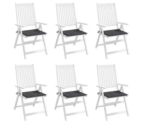 Dārza Krēslu Spilveni, 6 Gab., Pelēki, 40X40X4 Cm, Audums Vidaxl