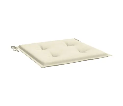 Dārza Krēslu Spilveni, 2 Gab., Krēmkrāsas, 40X40X4 Cm, Audums Vidaxl