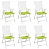 Dārza Krēslu Spilveni, 6 Gab., Spilgti Zaļi, 40X40X4 Cm, Audums Vidaxl