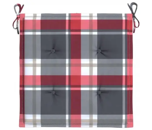 Dārza Krēslu Spilveni, 6 Gab., Četrstūri, 40X40X3 Cm, Audums Vidaxl