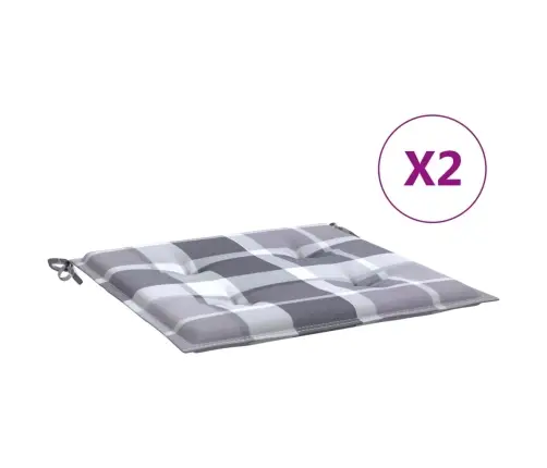 Sodo Kėdės Pagalvėlės, 2Vnt., 40X40X4cm Audinys, Languotos