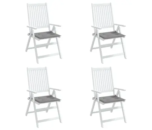 Dārza Krēslu Spilveni, 4 Gab., Pelēki, 50X50X3 Cm, Audums Vidaxl