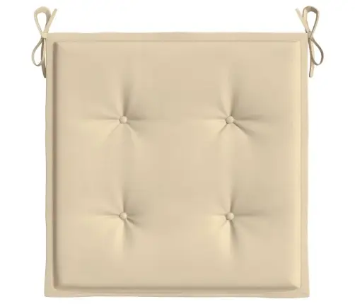 Dārza Krēslu Spilveni, 6 Gab., Bēši, 50X50X4 Cm, Audums Vidaxl