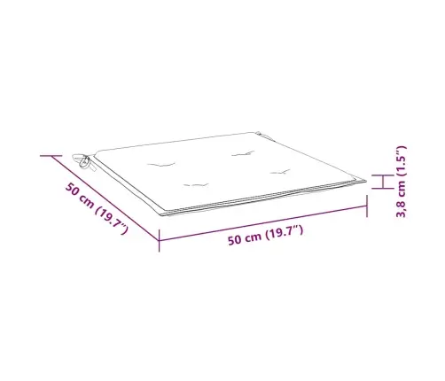 Aiatooli Istmepadjad 4 Tk, Punane, 50X50X4 cm Kangas