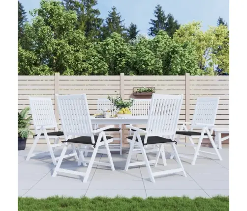 Dārza Krēslu Spilveni, 6 Gab., Melni, 50X50X3 Cm, Audums Vidaxl