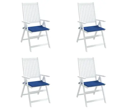 Dārza Krēslu Spilveni, 4 Gab., Zili, 50X50X3 Cm, Audums Vidaxl