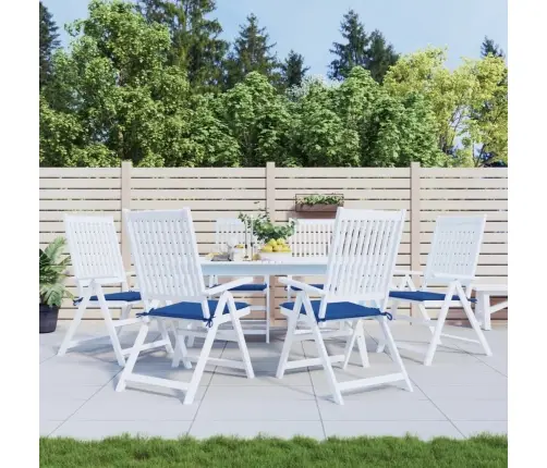 Sodo Kėdės Pagalvėlės, 6Vnt., Mėlynos, 50X50X4cm Audinys