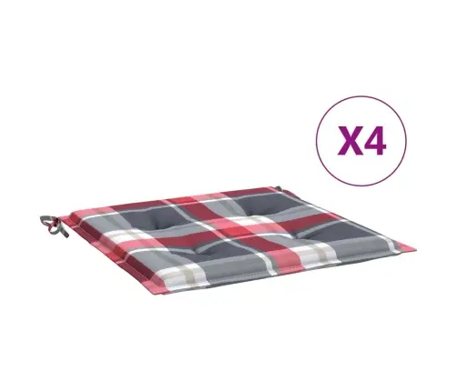 Sodo Kėdės Pagalvėlės, 4Vnt., 50X50X3cm Audinys, Languotos