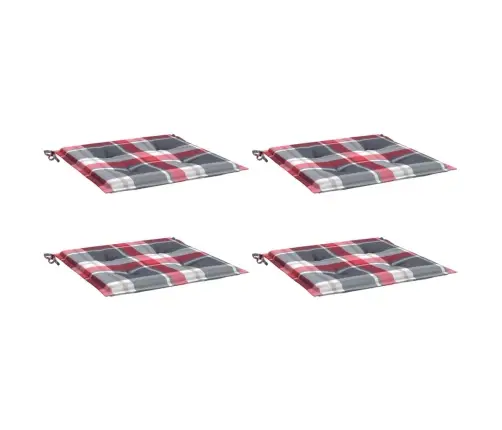 Sodo Kėdės Pagalvėlės, 4Vnt., 50X50X3cm Audinys, Languotos