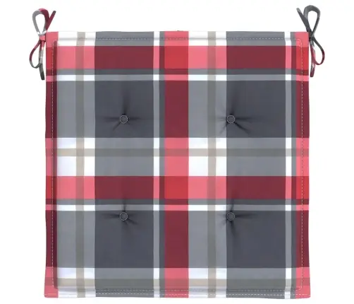 Sodo Kėdės Pagalvėlės, 6Vnt., 50X50X3cm Audinys, Languotos