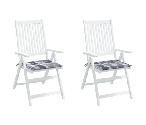 Dārza Krēslu Spilveni, 2 Gab., Četrstūri, 50X50X3 Cm, Audums Vidaxl