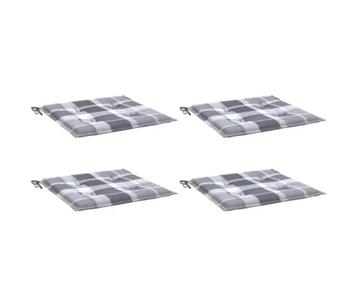 Dārza Krēslu Spilveni, 4 Gab., Četrstūri, 50X50X3 Cm, Audums Vidaxl