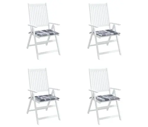 Dārza Krēslu Spilveni, 4 Gab., Četrstūri, 50X50X3 Cm, Audums Vidaxl