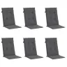 Kõrge Seljatoega Toolipadjad 6 Tk Antratsiit 120X50X3 Cm Kangas