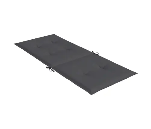 Kõrge Seljatoega Toolipadjad 6 Tk Antratsiit 120X50X3 Cm Kangas