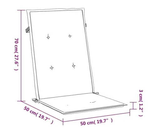 Dārza Krēslu Spilveni, 6 Gab., Sarkani, 120X50X3 Cm, Audums Vidaxl