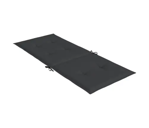 Kõrge Seljatoega Toolipadjad 6 Tk, Must, 120X50X3 cm Kangas